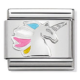 Nomination Composable Classic Link 330204/16 Unicorn in Enamel & 925 Silver
